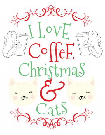 I love christmas coffee and cats