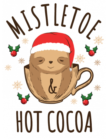 Mistletoe and hot cocoa